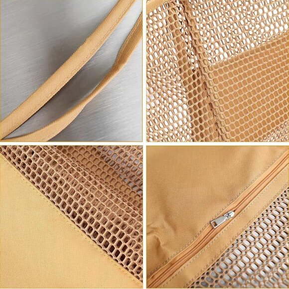 Brand New Mesh Beach Bag Big Capacity Shoulder Bag for Travel Beach Picnic - Picture 4 of 10